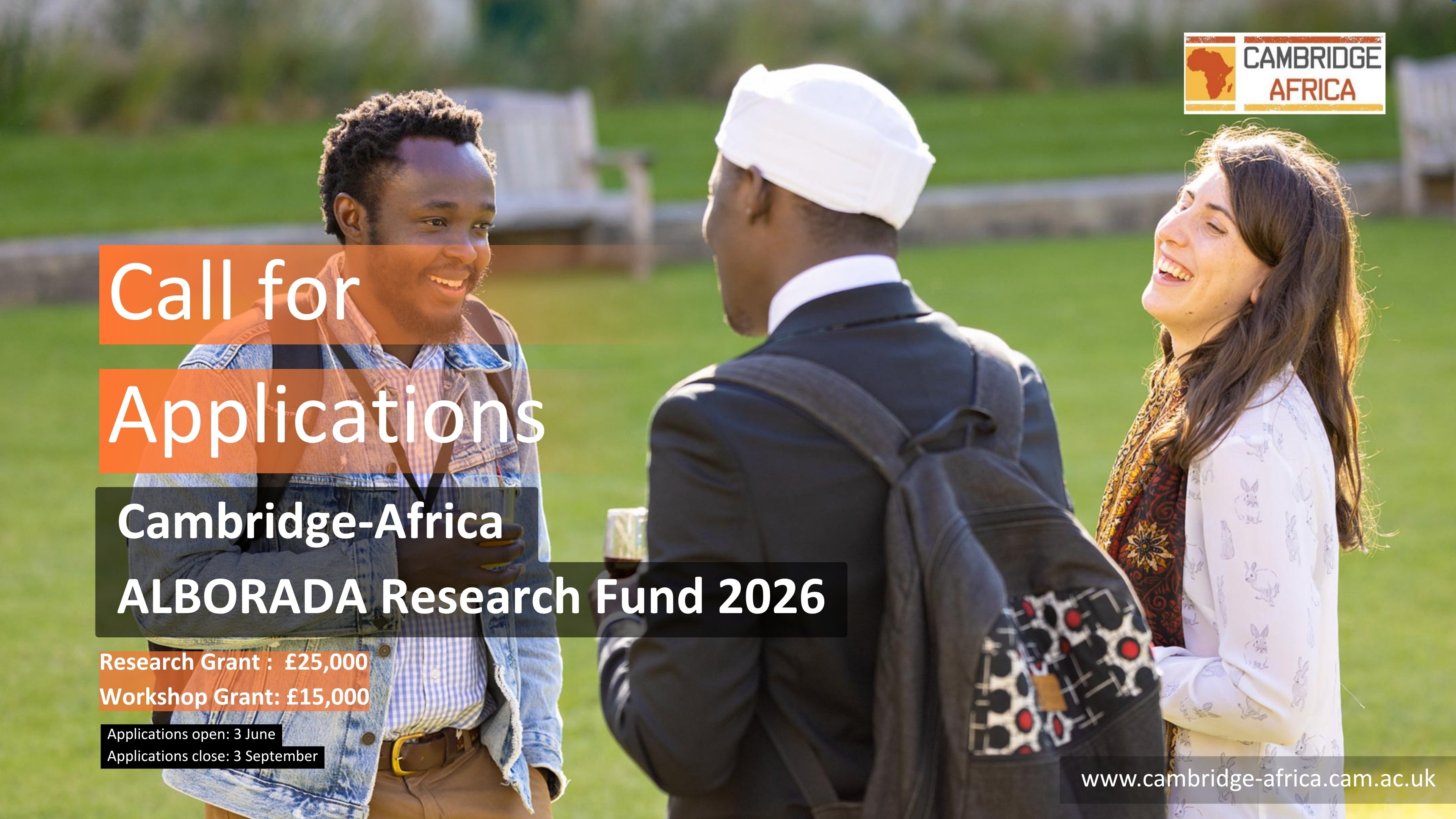 Cambridge-Africa ALBORADA Research Fund 2026 official opportunity image