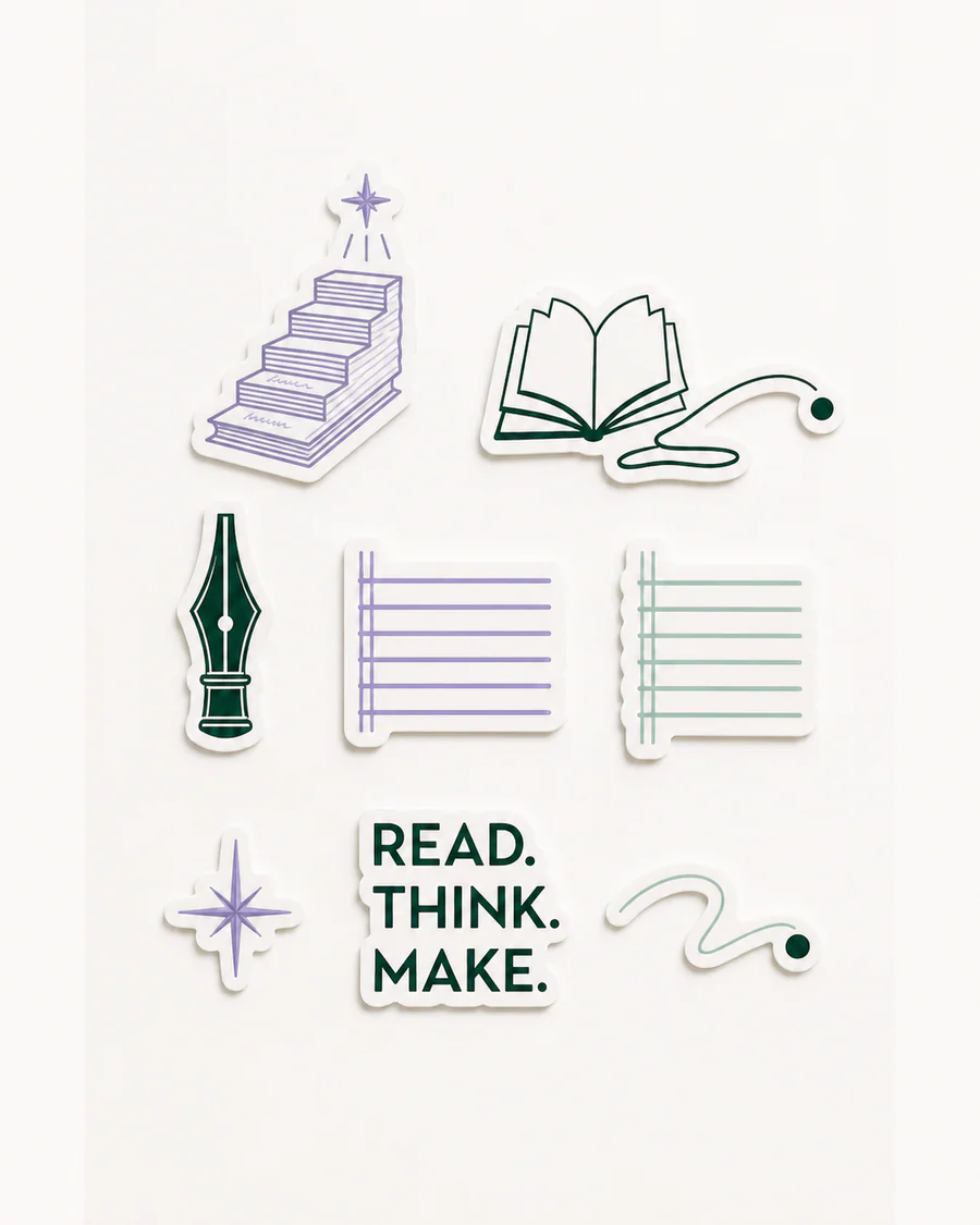 Reading & Writing Sticker Set front view